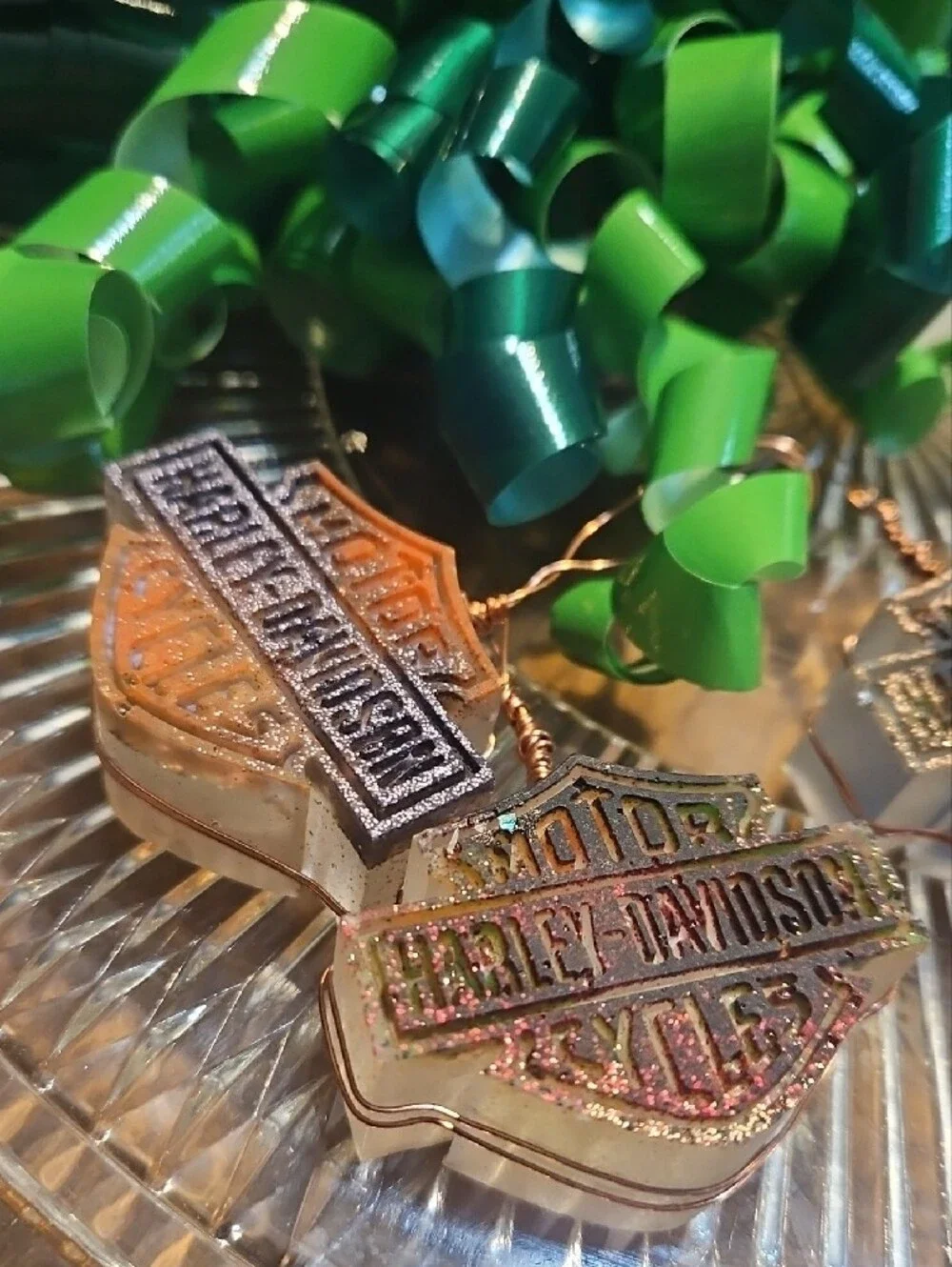 Hand Crafted Harley Davidson Ornaments NEW